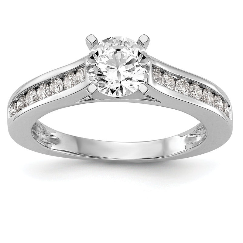 14K Weißgold Verlobungsring mit 0,33 ct. Laborgezüchteten Diamanten VS/SI+ G+ in Krappenfassung
