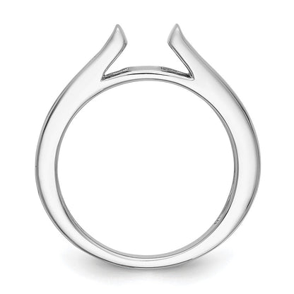 14K Weißgold Verlobungsring mit 0,5 ct. Laborgezüchteten Diamanten, VS/SI+ G+, in Krappenfassung (Peg Set)