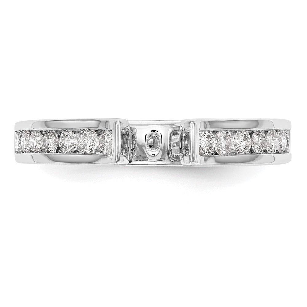14K Weißgold Verlobungsring mit 0,5 ct. Laborgezüchteten Diamanten, VS/SI+ G+, in Krappenfassung (Peg Set)