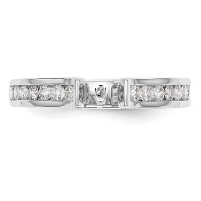 14K Weißgold Verlobungsring mit 0,5 ct. Laborgezüchteten Diamanten, VS/SI+ G+, in Krappenfassung (Peg Set)