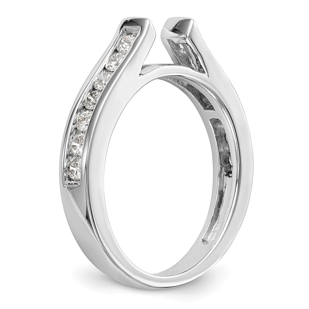 14K Weißgold Verlobungsring mit 0,5 ct. Laborgezüchteten Diamanten, VS/SI+ G+, in Krappenfassung (Peg Set)