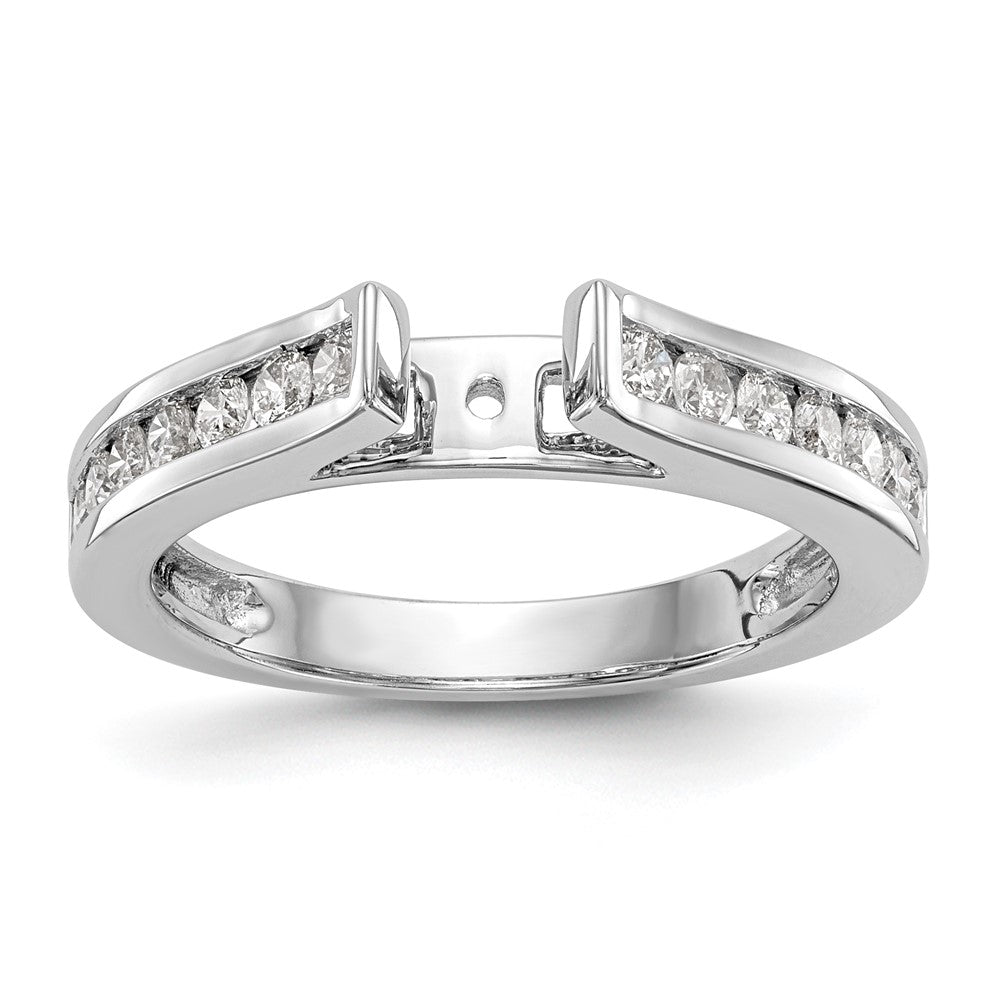 14K Weißgold Verlobungsring mit 0,5 ct. Laborgezüchteten Diamanten, VS/SI+ G+, in Krappenfassung (Peg Set)