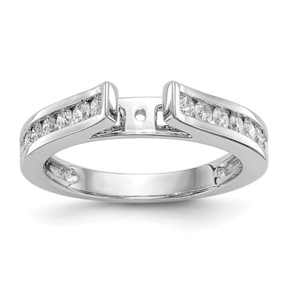 14K Weißgold Verlobungsring mit 0,5 ct. Laborgezüchteten Diamanten, VS/SI+ G+, in Krappenfassung (Peg Set)