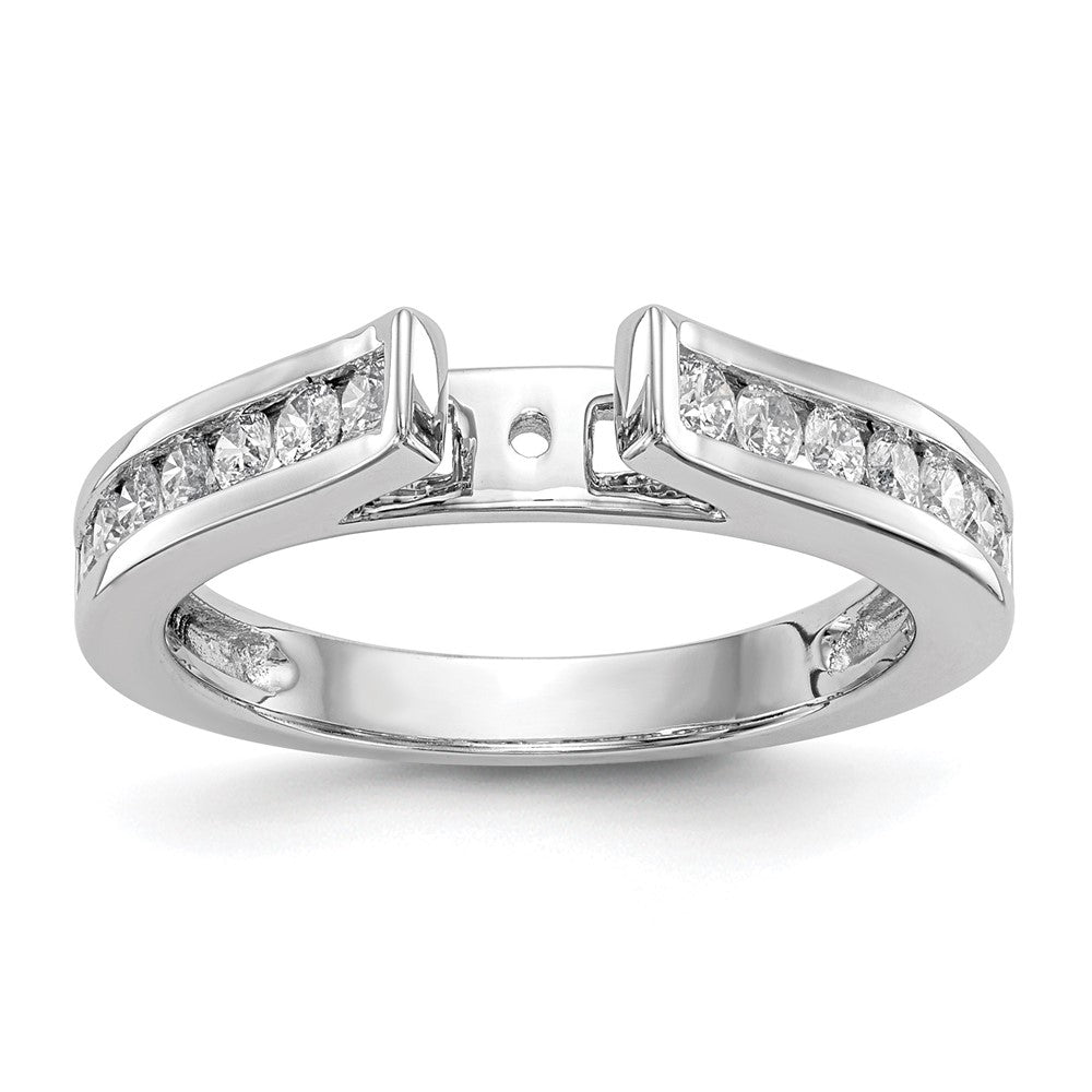 14K Weißgold Verlobungsring mit 0,5 ct. Laborgezüchteten Diamanten, VS/SI+ G+, in Krappenfassung (Peg Set)