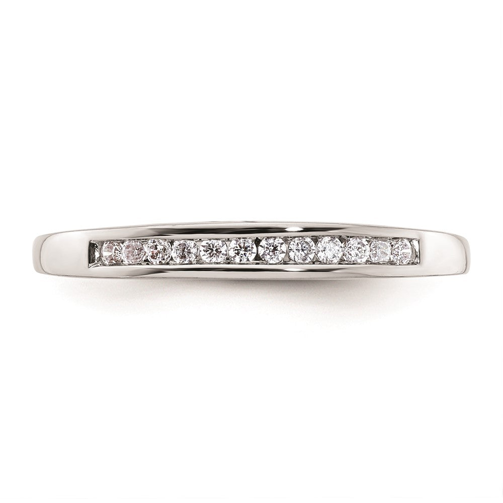 14K Weißgold Ehering mit natürlichen Diamanten