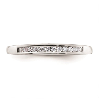 14K Weißgold Ehering mit natürlichen Diamanten