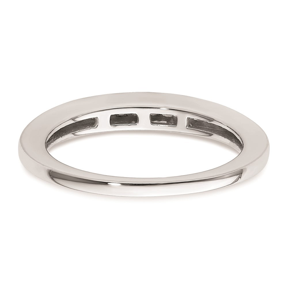 14K Weißgold Ehering mit natürlichen Diamanten
