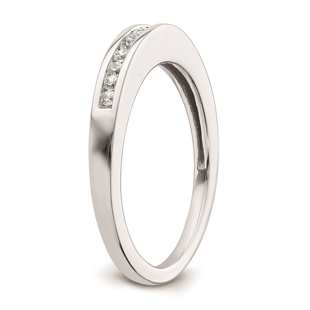 14K Weißgold Ehering mit natürlichen Diamanten
