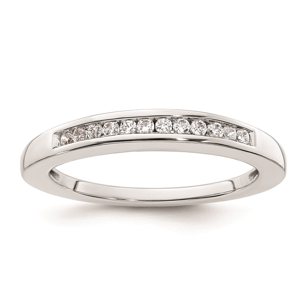 14K Weißgold Ehering mit natürlichen Diamanten