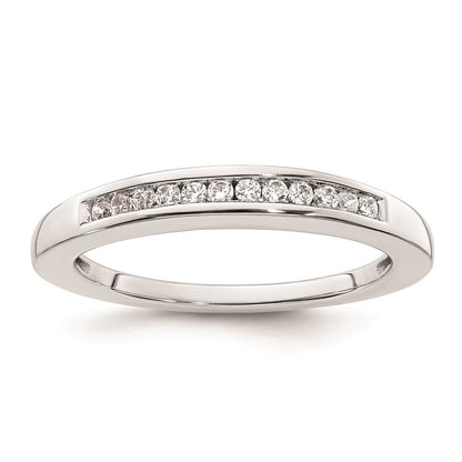 14K Weißgold Ehering mit natürlichen Diamanten