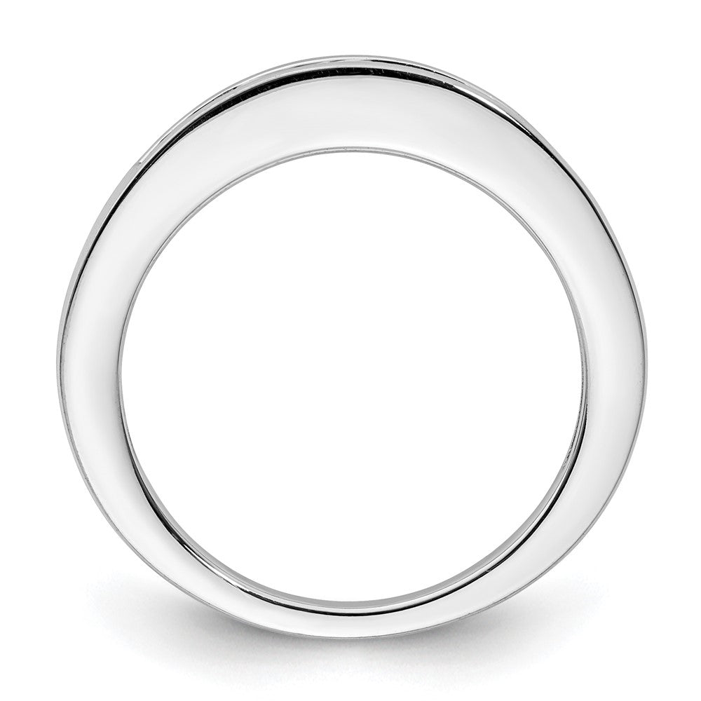 14K Weißgold Ehering mit 0,125 ct. laborgezüchteten Diamanten, VS/SI+ G+