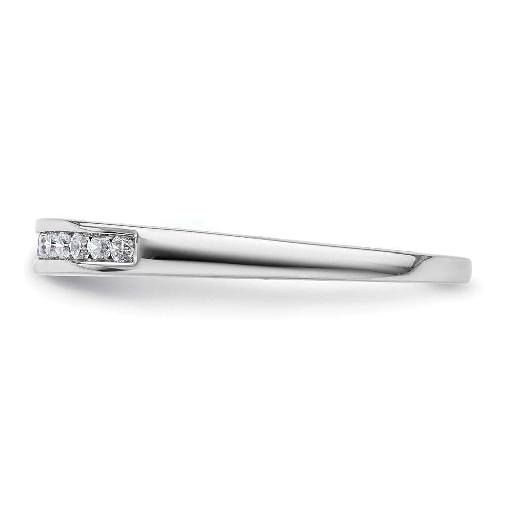 14K Weißgold Ehering mit 0,125 ct. laborgezüchteten Diamanten, VS/SI+ G+