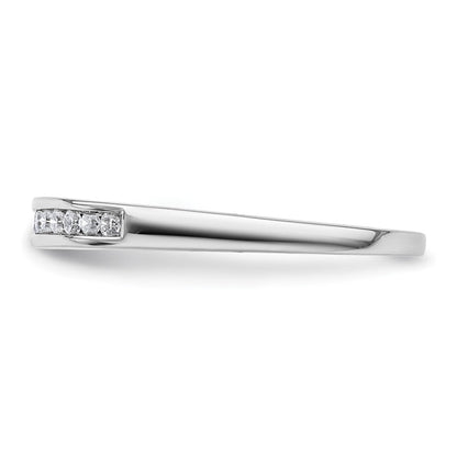 14K Weißgold Ehering mit 0,125 ct. laborgezüchteten Diamanten, VS/SI+ G+