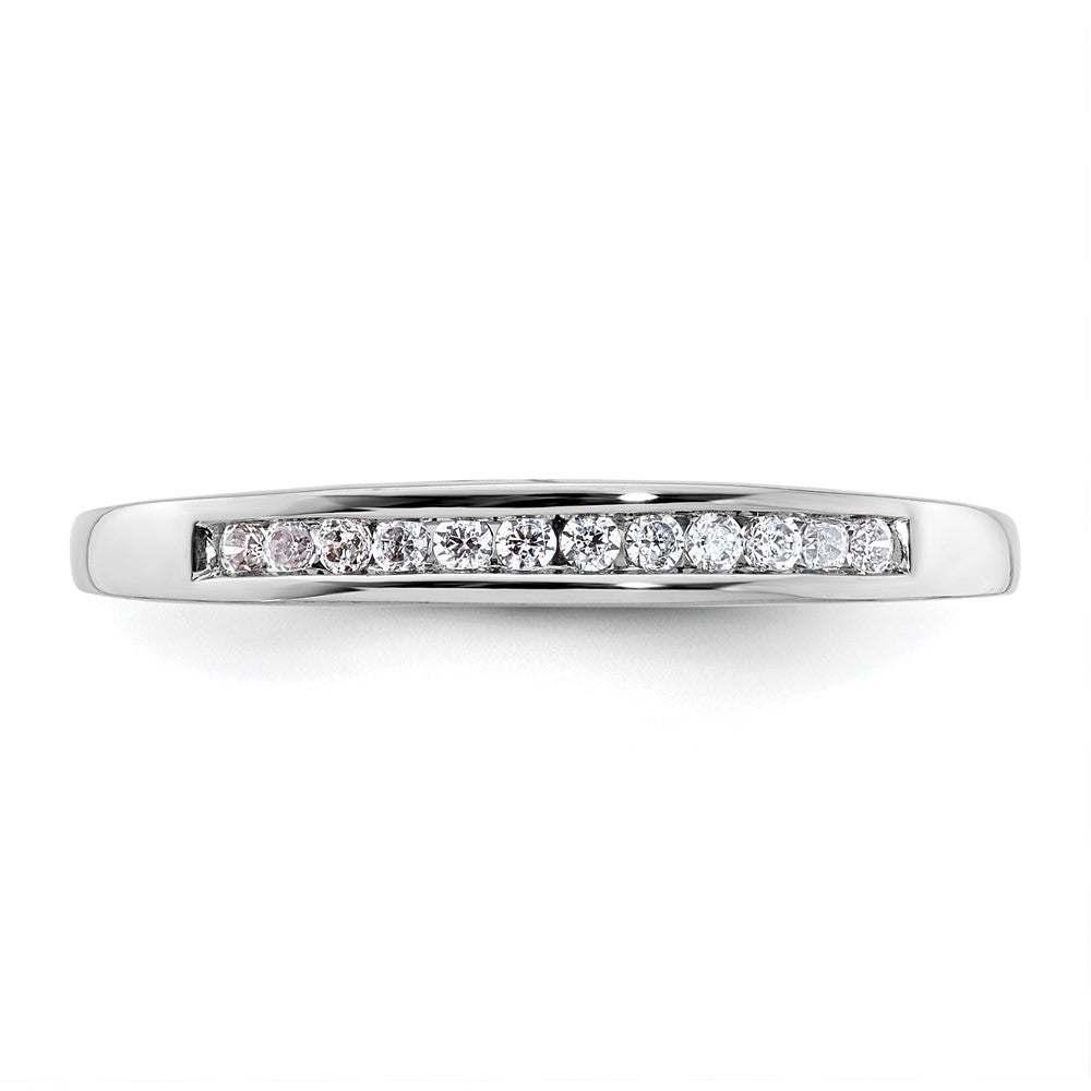 14K Weißgold Ehering mit 0,125 ct. laborgezüchteten Diamanten, VS/SI+ G+