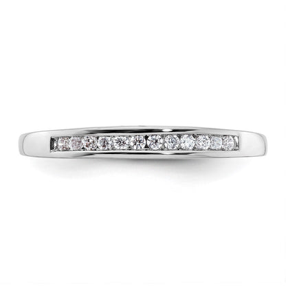 14K Weißgold Ehering mit 0,125 ct. laborgezüchteten Diamanten, VS/SI+ G+