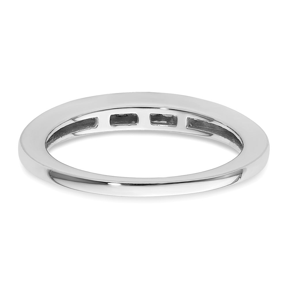 14K Weißgold Ehering mit 0,125 ct. laborgezüchteten Diamanten, VS/SI+ G+