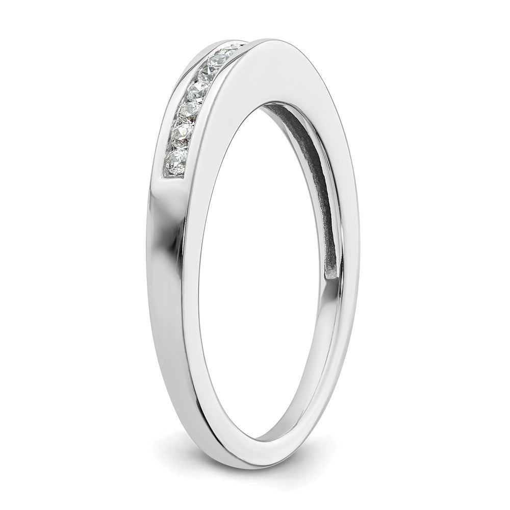 14K Weißgold Ehering mit 0,125 ct. laborgezüchteten Diamanten, VS/SI+ G+