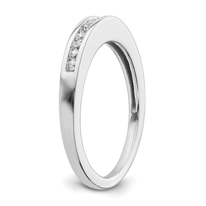 14K Weißgold Ehering mit 0,125 ct. laborgezüchteten Diamanten, VS/SI+ G+