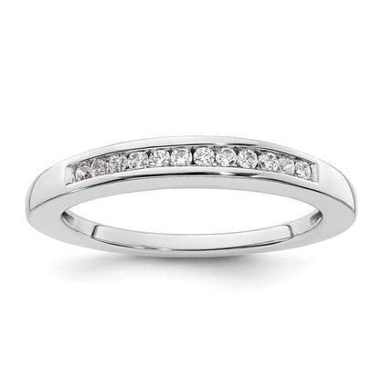 14K Weißgold Ehering mit 0,125 ct. laborgezüchteten Diamanten, VS/SI+ G+