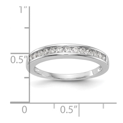 14K Weißgold Ehering mit natürlichen Diamanten, 0,3 ct Gesamtgewicht
