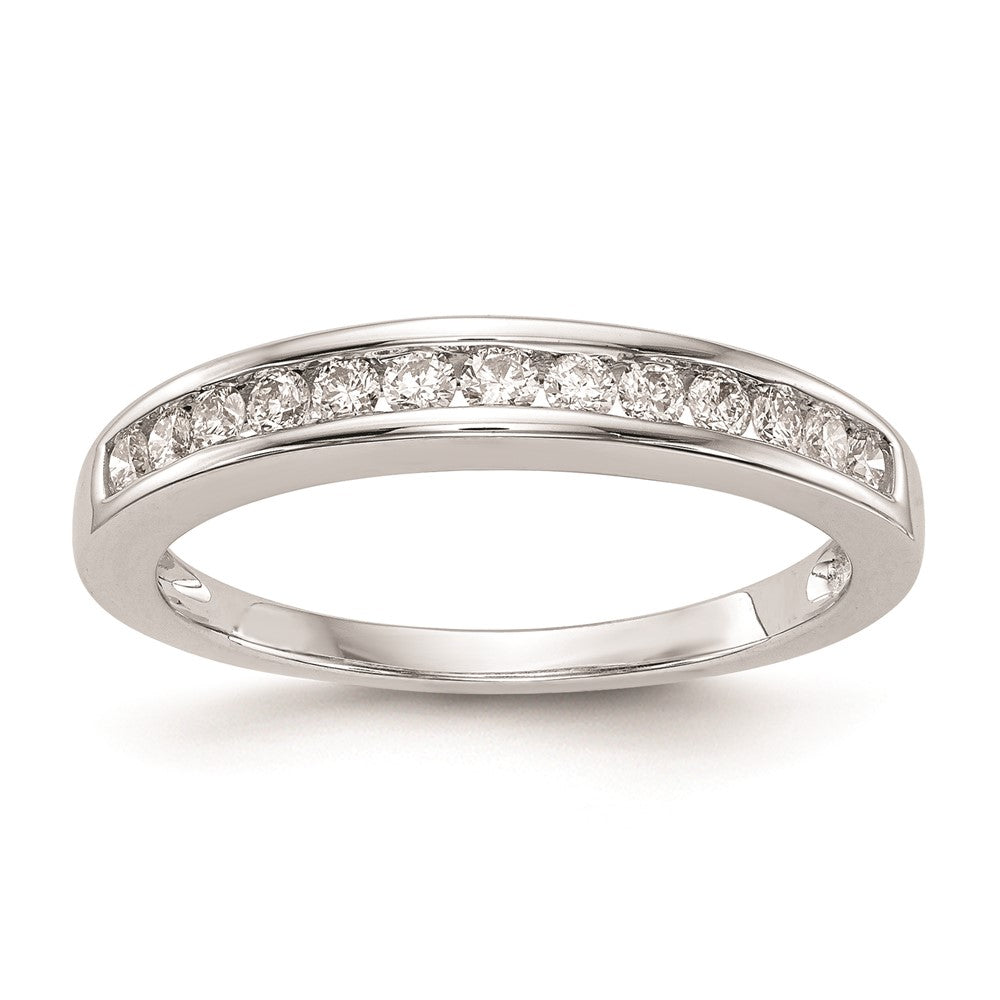 14K Weißgold Ehering mit natürlichen Diamanten, 0,3 ct Gesamtgewicht