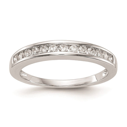 14K Weißgold Ehering mit natürlichen Diamanten, 0,3 ct Gesamtgewicht