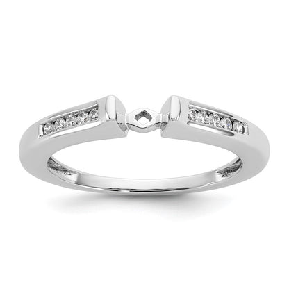 14K Weißgold Verlobungsring mit Laborgezüchteten Diamanten VS/SI FGH, Semi-Mount, Krappenfassung
