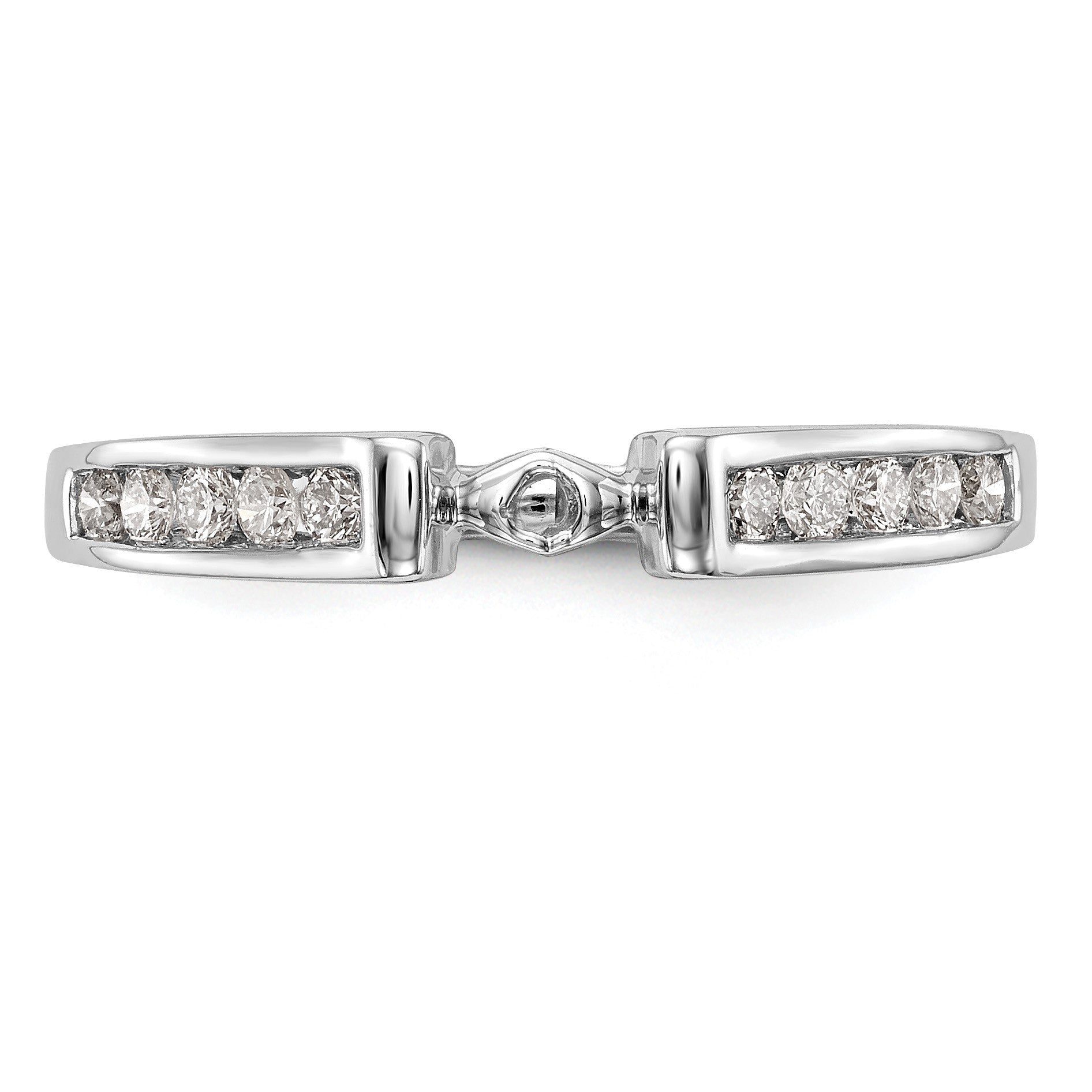 14K Weißgold Verlobungsring mit Krappen-Halbfassung und 0,25 ct. Labordiamant VS/SI+ G+