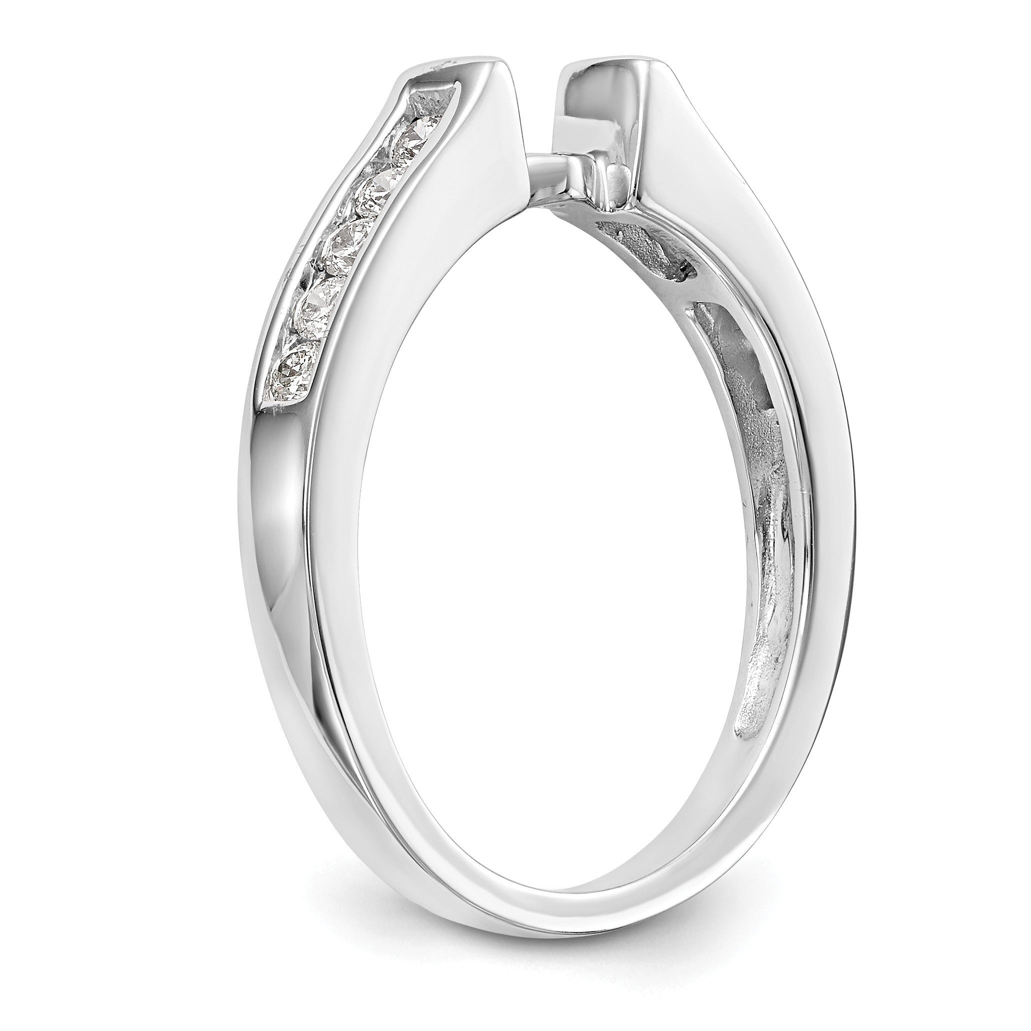 14K Weißgold Verlobungsring mit Krappen-Halbfassung und 0,25 ct. Labordiamant VS/SI+ G+