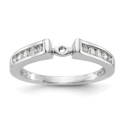 14K Weißgold Verlobungsring mit Krappen-Halbfassung und 0,25 ct. Labordiamant VS/SI+ G+