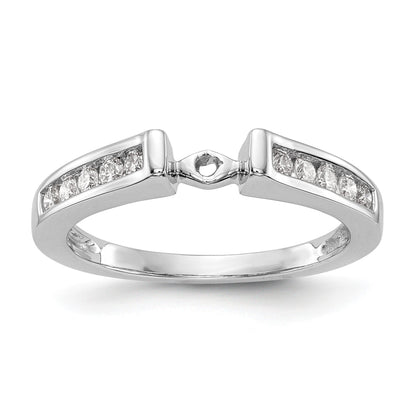 14K Weißgold Verlobungsring mit Krappen-Halbfassung und 0,25 ct. Labordiamant VS/SI+ G+