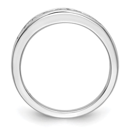 14K Weißgold Ehering mit natürlichen Diamanten