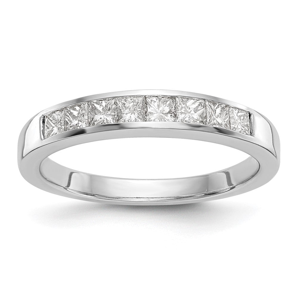 14K Weißgold Ehering mit natürlichen Diamanten