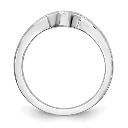 14K Weißgold Trauring mit natürlichen Diamanten