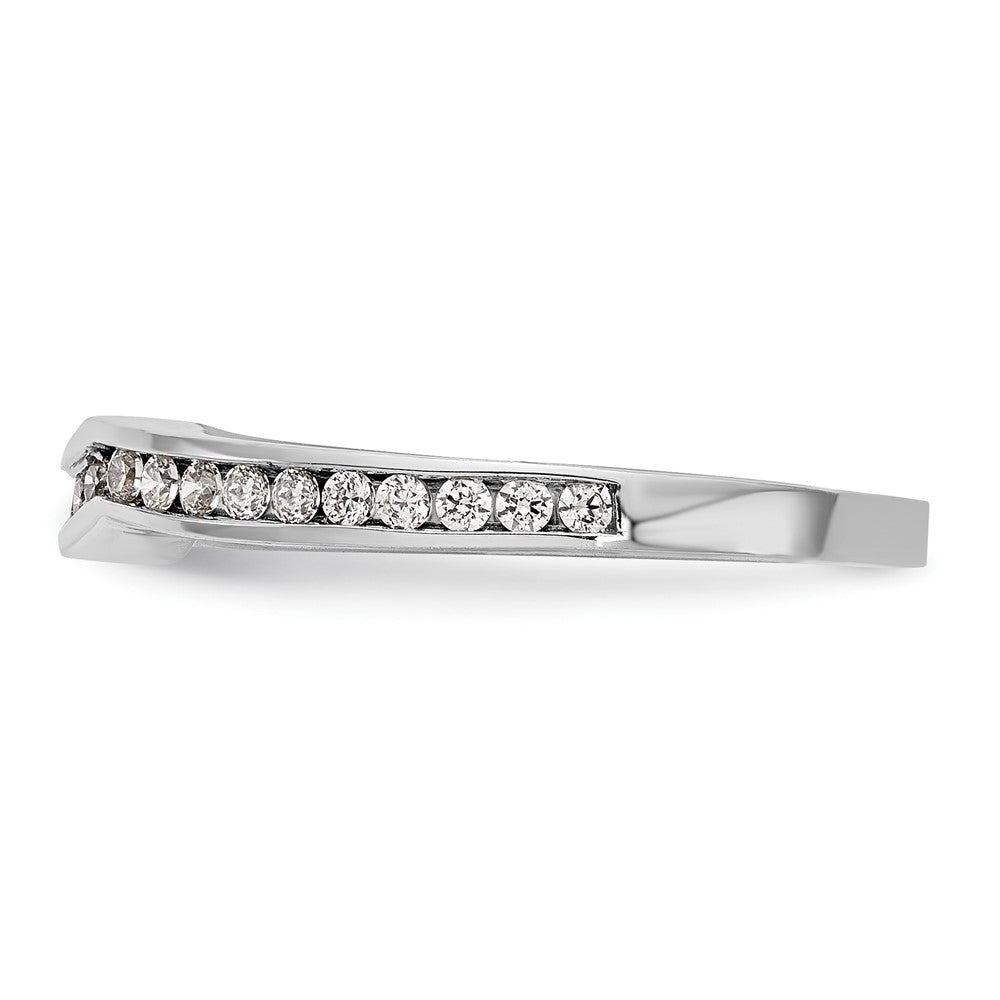 14K Weißgold Trauring mit natürlichen Diamanten