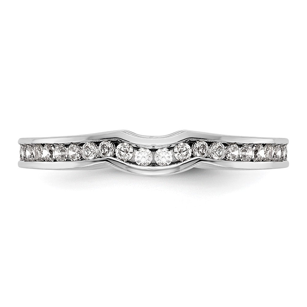 14K Weißgold Trauring mit natürlichen Diamanten