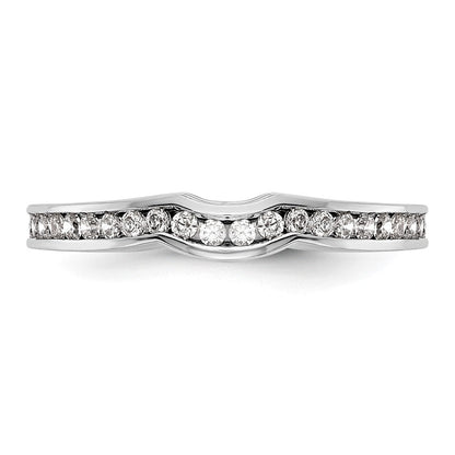 14K Weißgold Trauring mit natürlichen Diamanten