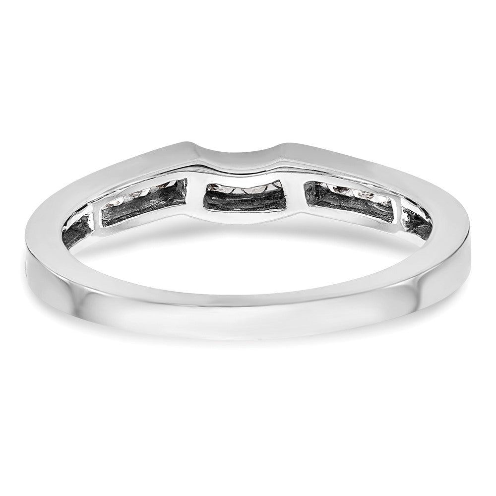 14K Weißgold Trauring mit natürlichen Diamanten