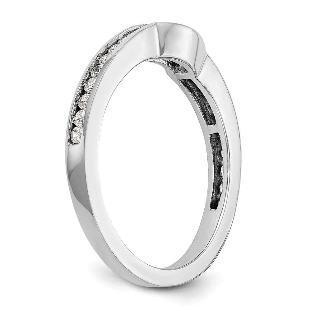 14K Weißgold Trauring mit natürlichen Diamanten