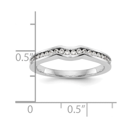 14K Weißgold Trauring mit natürlichen Diamanten