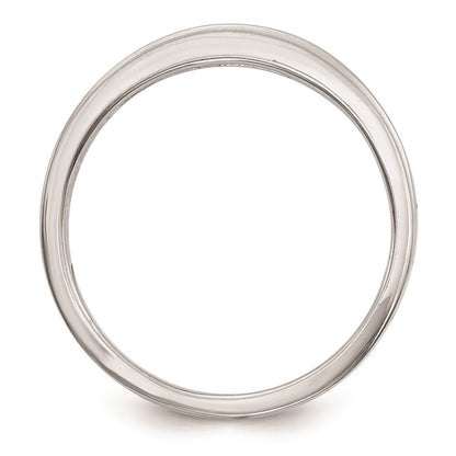 14K Weißgold Ehering mit echten Diamanten