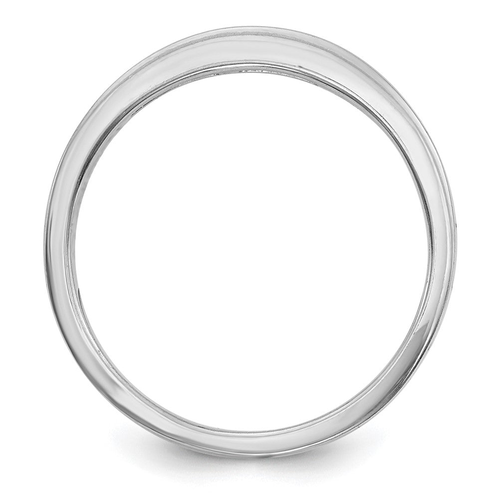 14K Weißgold Ehering mit natürlichen Diamanten