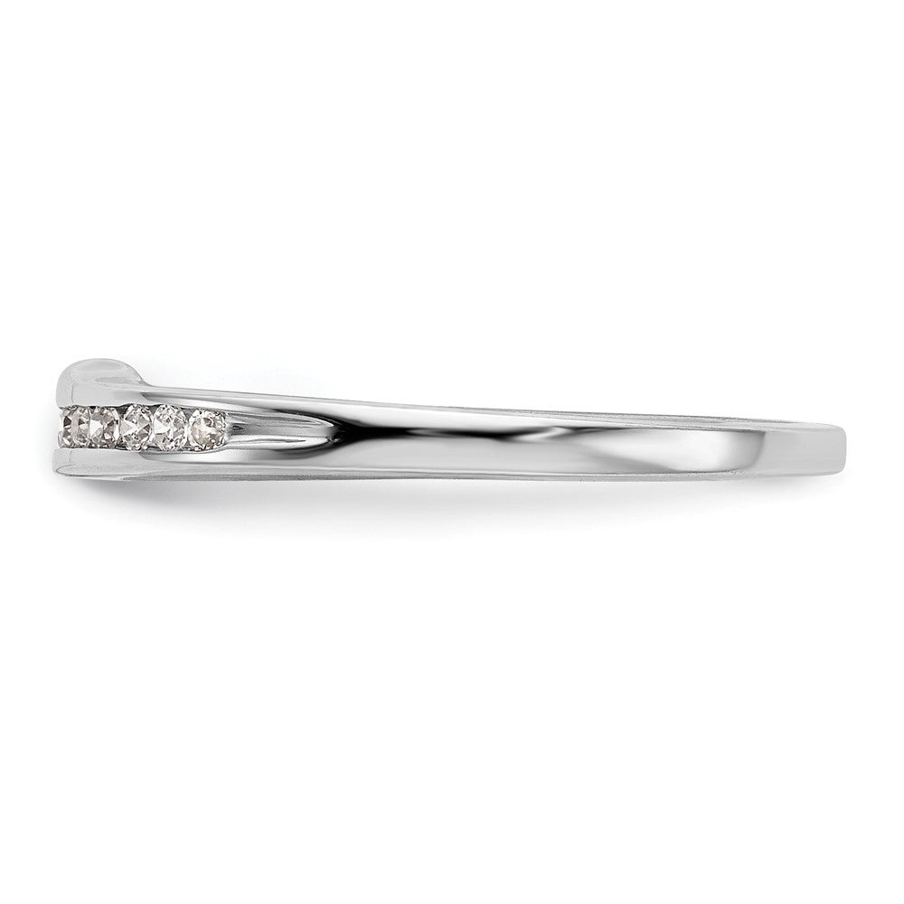 14K Weißgold Ehering mit natürlichen Diamanten