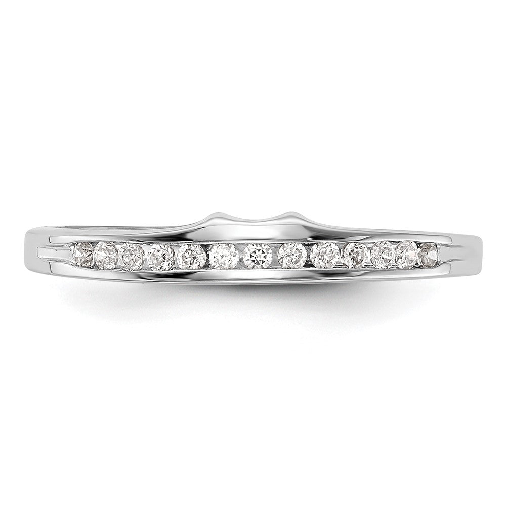 14K Weißgold Ehering mit natürlichen Diamanten