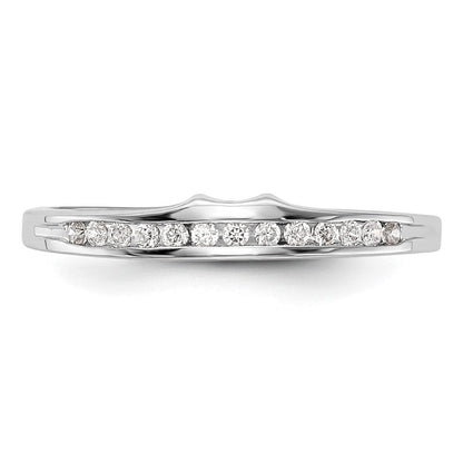 14K Weißgold Ehering mit natürlichen Diamanten