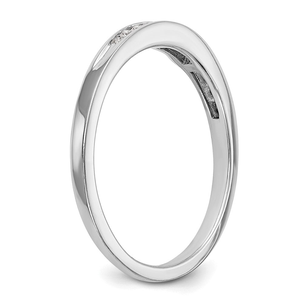 14K Weißgold Ehering mit natürlichen Diamanten