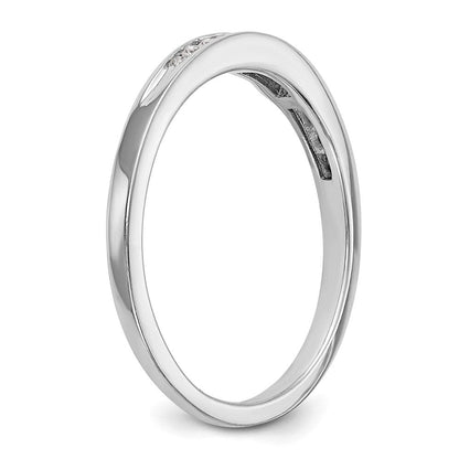 14K Weißgold Ehering mit natürlichen Diamanten