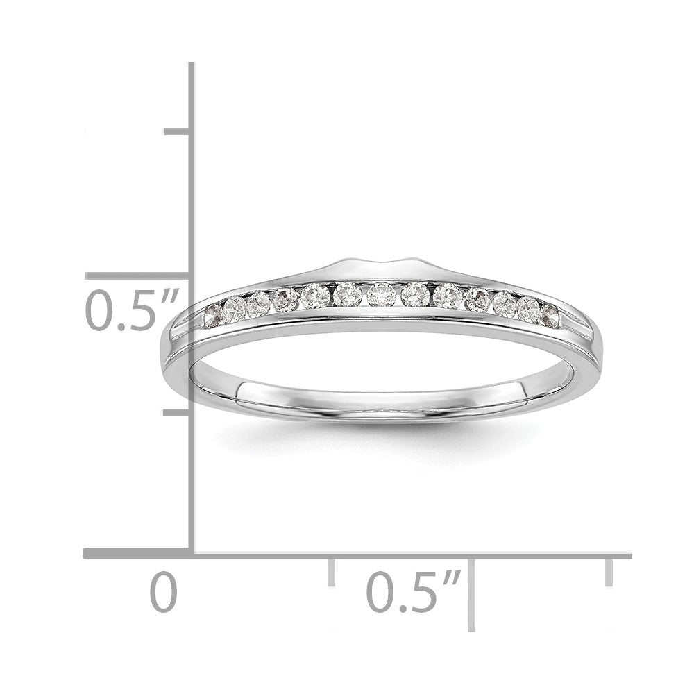 14K Weißgold Ehering mit natürlichen Diamanten