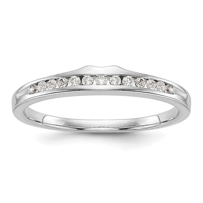 14K Weißgold Ehering mit natürlichen Diamanten