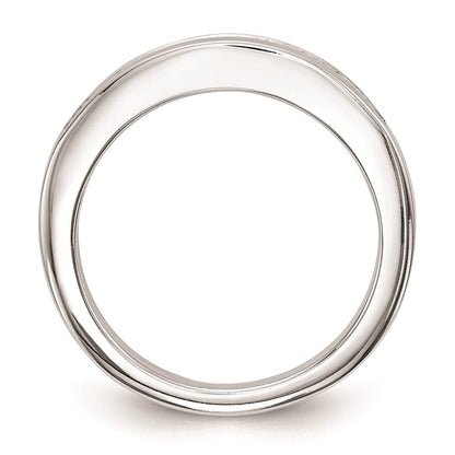 14K Weißgold Ehering mit natürlichen Diamanten